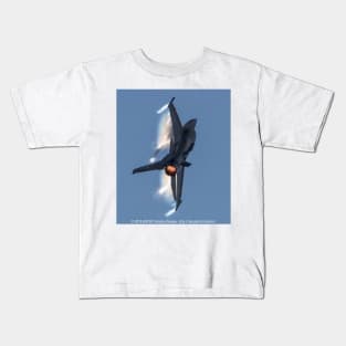 F-16C Viper Afterburner Climb with Vapor Kids T-Shirt